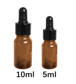 5/10ml Glass Dropper Bottles (Option: Brown-5ML)